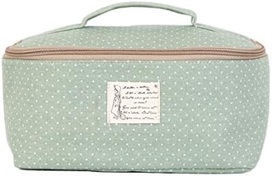 Multi Portable Protect Bra Underwear Lingerie Travel Organizer Storage Pouch Box (Dot Green)