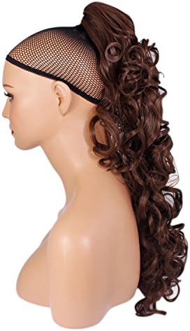 Ponytail Claw Clip - Chocolate Brown - Curly - 22in / 56cm - 200g - Heat Resistant Hair Extension