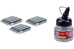 DataPrice Pack 15 bombonas CO2 12gr. Gamo + 1 Biberón de 1.500 Bolas BB´s. para Pistolas y Carabinas