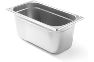 ‎HENDI HENDI Gastronormbehälter, Temperaturbeständig von -40° bis 300°C, Heissluftöfen-Kühl- und Tiefkühlschränken-Chafing Dishes-Bain Marie, Stapelbar, 5,7L, GN 1/3, 325x176x(H)150mm, Edelstahl