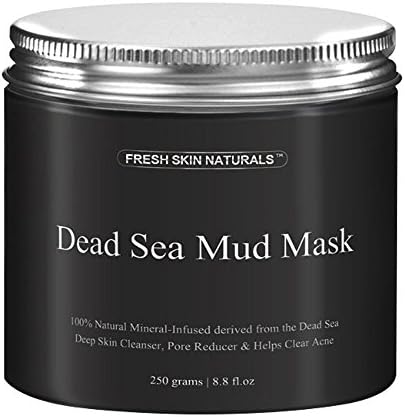 Fresh Skin Naturals Dead Sea Mud Mask, THE ORIGINAL AND PURE, 250G - 100% Natural Skin Care Treatment to Refresh, Cleanse and Rejuvenate. Reduces Pores &amp; Wrinkles and Improves Overall Complexion.