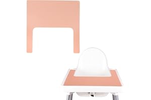 KINGOVALLEY Silicone High Chair Placemat for IKEA Antilop Chair,Baby Bean Paste High Chair Tray Finger Foods Placemat for Baby, Toddlers