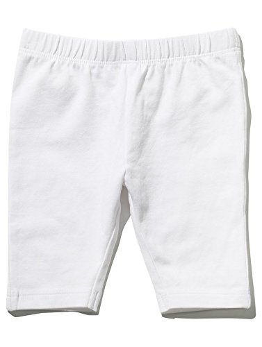 M&Co Baby Girl Plain Summer Elasticated Waist Pull On Cropped Leggings White 12/18 Mnth