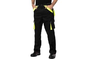 MAZALAT work wear Pantaloni da Lavoro Uomo Multitasche, Taglie Grandi S-3XL, Salopette da Lavoro, Tuta da Lavoro Uomo, Blu, Nero, Bianco, Riflettenti