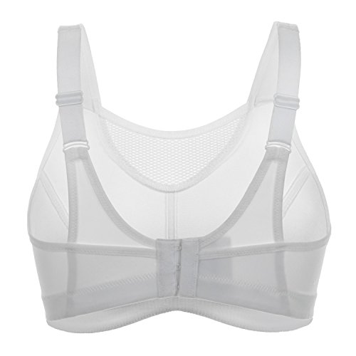 SYROKAN Damen Große Größen Sport BH – bügellos,ungepolsterten Cups,Vollschalen - 4