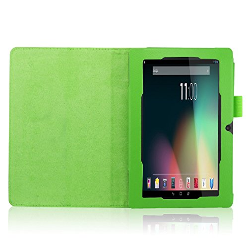 Infiland Folio Hülle Case Schutzhülle Tasche für 7 “7 Zoll Google Android Tablet-PC inklusive ALLDAYMALL A88S / A88X 17,8 cm (7 Zoll) Tablet-PC, rotor® 17,8 cm (7 Zoll) Android Tablet PC, JEJA 7 Zoll Android Google Tablet PC, Dragon Touch Y88X 7 Zoll Tablet PC, Trimeo 7 Zoll Tablet PC, Arespark Ultrathin 7 Zoll Tablet PC, PHROG7 Tablet PC (7 Zoll), Rixow Ultrathin 7 inch Tablet PC( Überprüfen Sie bitte die Details der kompatibelen Tablet-Modell-Liste in Produktbeschreibung)(Grün) - 5
