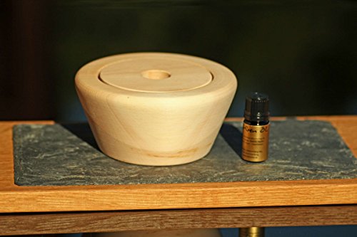 Duftset aus Zirbenholz – Dose & Deckel & Späne & Zirbenöl – Deko Set „Zirbendose“ – 4 Teilig - 4