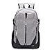 Produktbild MFHSB Travel Rucksack, Unisex Classic Leichtgewicht Water Resistant College Rucksack Fits 15-Inch Laptop mit USB-Lade-und Kopfhörer-Port,Gray