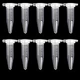 Material: Plástico. Plastico 0.5ml 10pcs Probeta De Laboratorio Tubo De Centrifuga W / Tapa