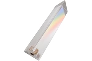 JONGSUN Fotografía Prisma de cristal triangular para fotos espectro de luz de enseñanza, prisma óptico portátil de 130 mm con bolsa de limpieza