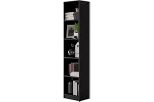 ‎MIRJAN24 Mirjan24 Standregal Harvard, Bücherregal mit 5 Fächer, Aktenregal Universal Regal, Schranke (Schwarz, R40)