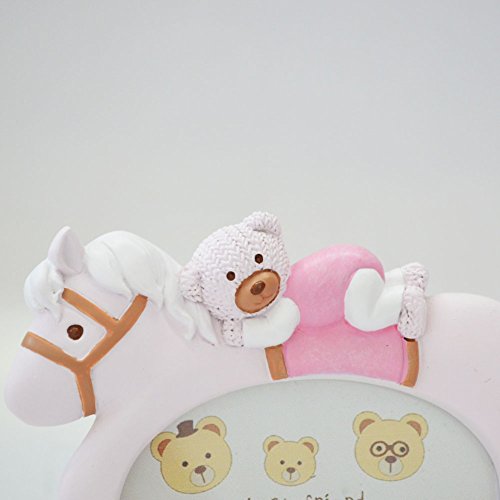 Giftgarden 5×8 Bilderrahmen in Pferdsform für Babyfotos Dekorahmen rosa - 2