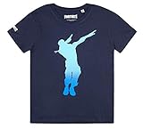 Kragenform: Rundhals Fortnite Jungen T-Shirt (176, Blau)