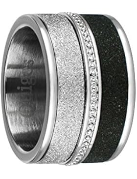 Quiges Edelstahl stapelring für Basisring Kombinationsring Basisring mit 3 Füllringe Set #3