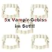 Produktbild Lg-Imports 5X Gebiss Vampirzähne Zähne Dracula Halloween Fasching Kostüm Deko für Kinder