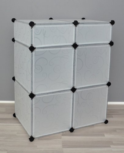 ts-ideen-Armoire--vtements-Commode-Meuble-de-rangement-Entre-chambre-salle-de-bains-Blanc-transparent