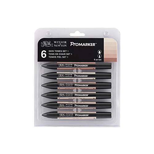 Winsor & Newton ProMarker - Pack de 6 rotuladores, tonos piel