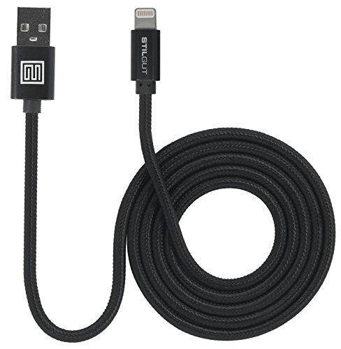 StilGut Premium Lightning Kabel, Apple MFi zertifiziertes Daten-/Ladekabel, Lightning auf USB, 1m Länge, Schwarz - 5