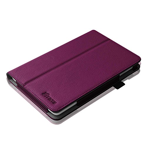 Fintie Odys Junior Tab 8 Pro Hülle Case – Slim Fit Folio Kunstleder Schutzhülle Cover Tasche mit Ständerfunktion und Stylus-Halterung für Odys Junior Tab 8 Pro 20,3cm (8 Zoll) Tablet-PC, Lila - 8