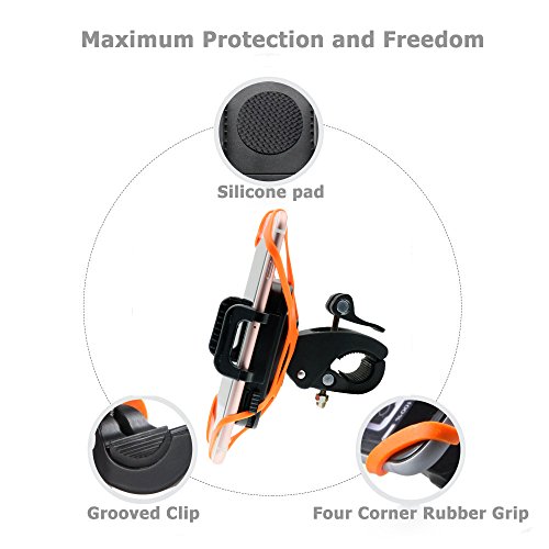 Vansky® Fahrrad Handyhalterung Universal Handy Fahrradtasche Lenker Fahrradzubehör für iPhone 7/ 6 Plus / 6 / 5s / 5 / 4 & Samsung Galaxy S6 Edge / S6 / S5 / S4 / S4 Mini / Note 3 / Note 4 / Note Edge usw. - 3