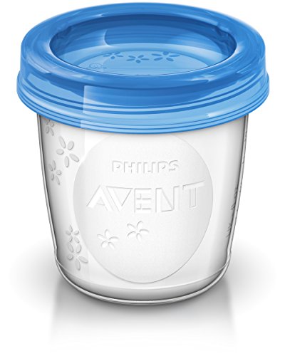 Philips Avent SCF619/05 Aufbewahrungsbecher für Muttermilch, 5x 180 ml Becher inklusive Deckel - 2