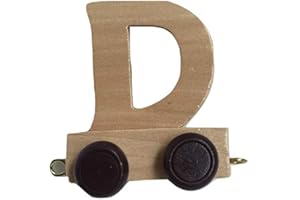 FUN WORLD TOYS Holz namenszug | Buchstabenzug holzzug | Holz buchstabenzug namenszug für den Namen der Kinder (Buchstabenzug D)
