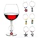 Produktbild SDIiLAN wm-17036 Hawaiian Strand Tropical Wein Glas Charms Wein Zubehör Sets Strand Thema – Set von 6 Verpackt mit Box