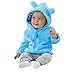 Produktbild Longra Unisex Baby Jacke Fleecejacke Baby Winterjacke Strickfleecejacke Kuscheljacke Fleecemantel Strickfleecejacke Kapuzenmantel Zip Hoodie Schneeanzug Teddy-Fleece Mantel (70CM 6Monate, hellblau)