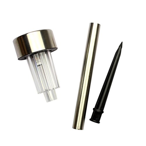 LED Solar Leuchten Edelstahl Spot Light Landschaft Wasserdichte Rasenbeleuchtung für Draussen Garten Terrasse Pfade und Einfahrten, 6-teilig