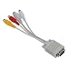 Produktbild Semoic Semoic (R) VGA-SVGA zum S-Video 3 RCA TV Audio Video Konverter Kabel 7 9/10" Fuer PC