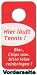 Produktbild Hinweisschild - Hier läuft Tennis Bier Chips usw bitte leise reinbringen / Es ist Werbung ... - Türgriff Türklinke Klinke Schild Warnschild Warnzeichen Türschild Tür Kunststoff Kunststoffschild Spaß Spass Spaßschild Spassschild Spasschild Geschenk Geburtstag T-Shirt