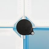 VENKON – Kinderzimmer Steckschrank DYI Steckregal System Regalschrank: 9-Module-Set, blau - 9