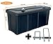 Produktbild Blackit L - 750 x 300 x 355 mm + Montagesatz MON4002 Edelstahlhaus, Deichselbox mit 2 Schlösser, Werkzeugkasten für Anhänger Staukiste 50 ltr Anhängerbox, Daken B50-2