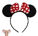Produktbild TK Gruppe Timo Klingler Haarreifen Micky Mickey für Damen Frauen Kostüm mit Schleife Minnie Mini Mouse Maus Mausohren Ohren (1x Haarreif Maus)