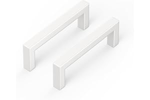 LONTAN 5 Pezzi Maniglie per Mobili Bianco Maniglie Cucina Distanza dei Fori 96mm Maniglie per Mobili da Cucina Maniglie Armadio Maniglie Mobile Bagno