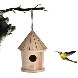 SAMTITY Nichoir en Bois Hôtel accroché de Maison d'oiseau de nouveauté, nid d'oiseau en Bois accrochant la Cage en Bois Normale d'oiseau de Lieu de Repos en Bois pour des Oiseaux