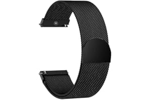 CANDORE Pasek do zegarka [Milanaise-Mesh, 22 mm] [stal nierdzewna] męski i damski – kompatybilny z zegarkami Samsung Gear, Galaxy, Garmin Fenix, Huawei GT, Xiaomi, TicWatch i klasycznymi zegarkami