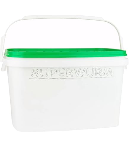 Produktbild von XXL Wurmzucht-Set Mit 0,5 Kg Riesenrotwürmern – Inkl. Eimer, Sieb & Erde
