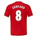 Produktbild 2016 2017 UEFA England Premier League Liverpool FC 8 Steven Gerrard Home Football Soccer Jersey in Rot Größe L rot - rot