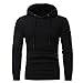 Produktbild FORH Herren hoodie kapuzenpullover Chic Plaid Sweatshirt Sweatjacke Langarm Hoodie Hoody winterJacke Klassisch vintage Jacke outwear warm Baumwolle Sweatshirt Slim Fit Softshell (L, Schwarz)