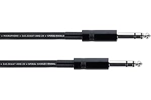 Cordial - ELEMENTS EM 0.5 VV, Cavo Bilanciato, Jack TRS/Jack TRS 50 cm, nero