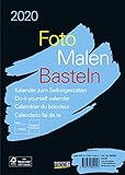 Foto-Malen-Basteln Bastelkalender A5 schwarz 2020: Fotokalender zum Selbstgestalten. Aufstellbarer do-it-yourself Kalender mit festem Fotokarton. by 