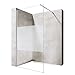 Produktbild Sogood Luxus Duschwand Duschabtrennung Bremen2MS 140x200 Walk-In Dusche mit Stabilisator aus Echtglas 10mm ESG-Sicherheitsglas Klarglas inkl. Nanobeschichtung