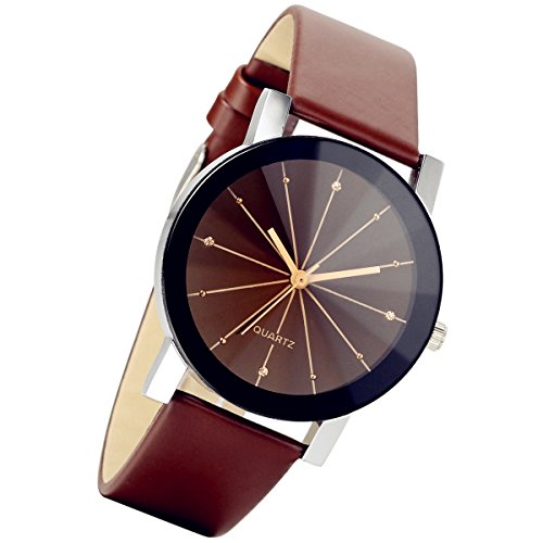 lancardo Herren Schwarz runden Zifferblatt Uhr Lederband Quarz-Armbanduhr (braun) lancardo Herren Schwarz runden Zifferblatt Uhr Lederband Quarz-Armbanduhr (braun)
