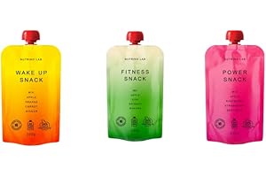 JYSTOCK LIMITED Nutrino Lab Fruit Puree (3 Functional Fruit Purees Mix Variety| Exotic Gourmet Fruit Purees for Adults and Kids | 3 x 200g)