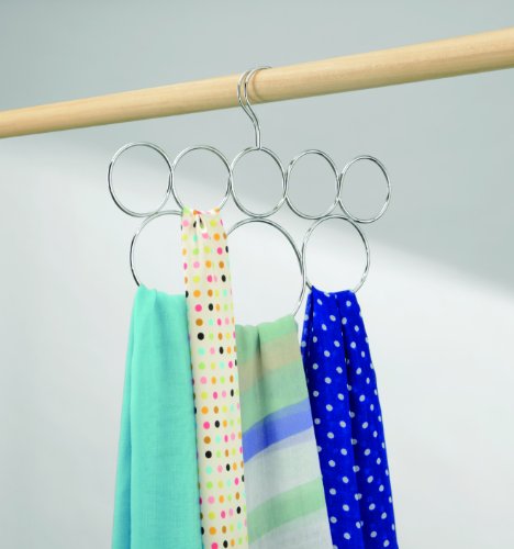 InterDesign 06730EU Classico Schalhalter mit 8 Schlaufen zum Hängen über die Kleiderstange, durchsichtig - 2