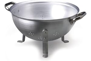 Pentole Agnelli PCMX01530 Colapasta con Piedi e Maniglie, Alluminio, Argento, 30 cm