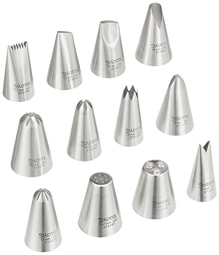 Preisvergleich Produktbild Städter 213302 Garniertüllen-Set, 12-teilig, edelstahl