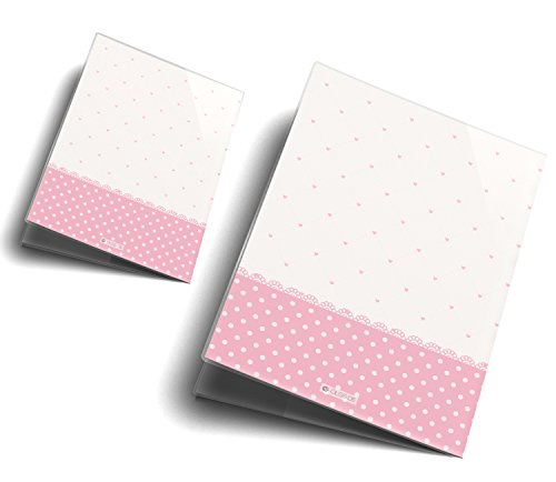 U-Heft Hülle SET rosa Herzchen Schmetterling Elefant Cupcakes Untersuchungsheft Hülle & Impfpasshülle personalisierbar mit Namen und Geburtsdatum - 6