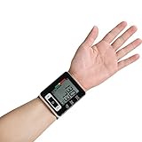 Wrist Blood Pressure Monitor, Euph Digital BP Monitor with Memory Storage, Intelligent LCD Display Automatically Measure Pulse Diastolic Systolic and Shows Hypertension level (U60CH)
